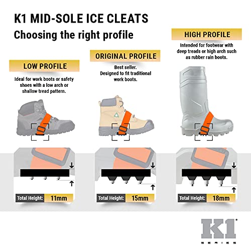 K1 Series K1MID-LP Mid-Sole Ice Cleats - Rotatable Traction Aids thumb #6
