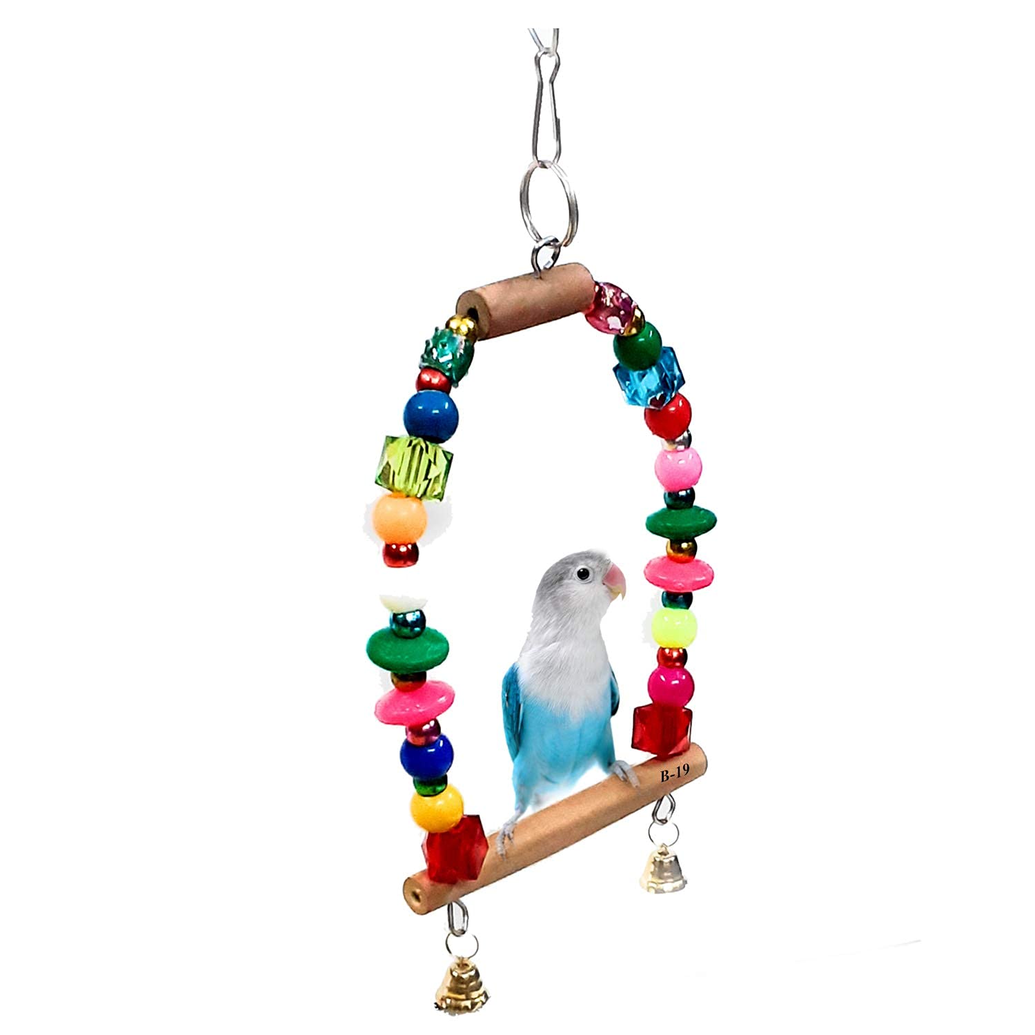 Emily Pets Bird Toys Best for Love Bird, Parrot, Parakeet, Budgie, Cockatiel pet Birds, Bird Swing and Chew Toys(Pack of One) (B0974N61NJ) Amazon Price History, Amazon Price Tracker
