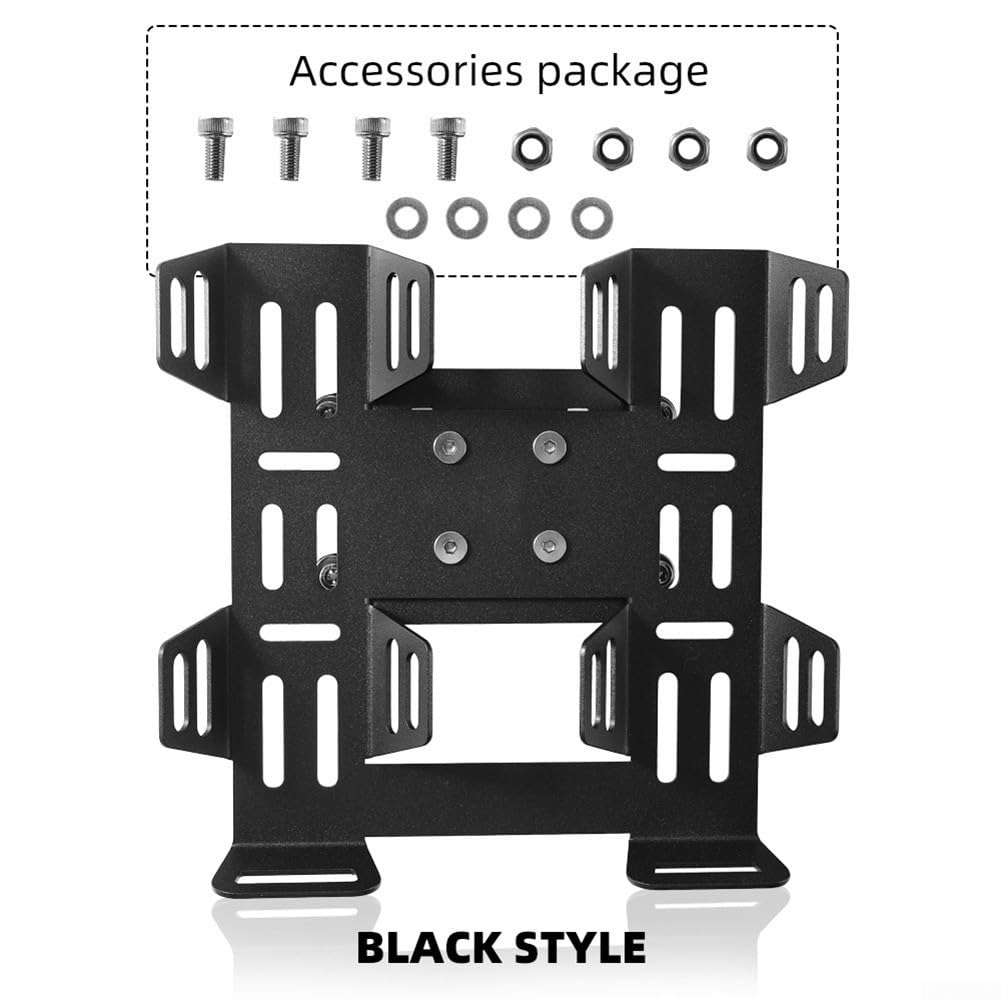 Soporte de metal para extintor de incendios BMW R1200GS negro (plata) | Acero de alta resistencia, revestimiento negro, ajuste perfecto para R1200GS, resistente a la intemperie, duradero