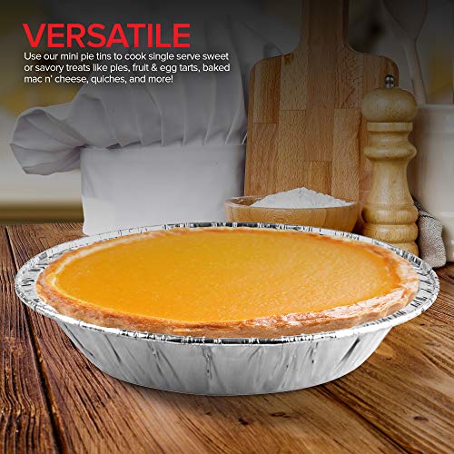 image for Stock Your Home 6 Inch Aluminum Foil Pie Pans (50 Count) - Disposable 