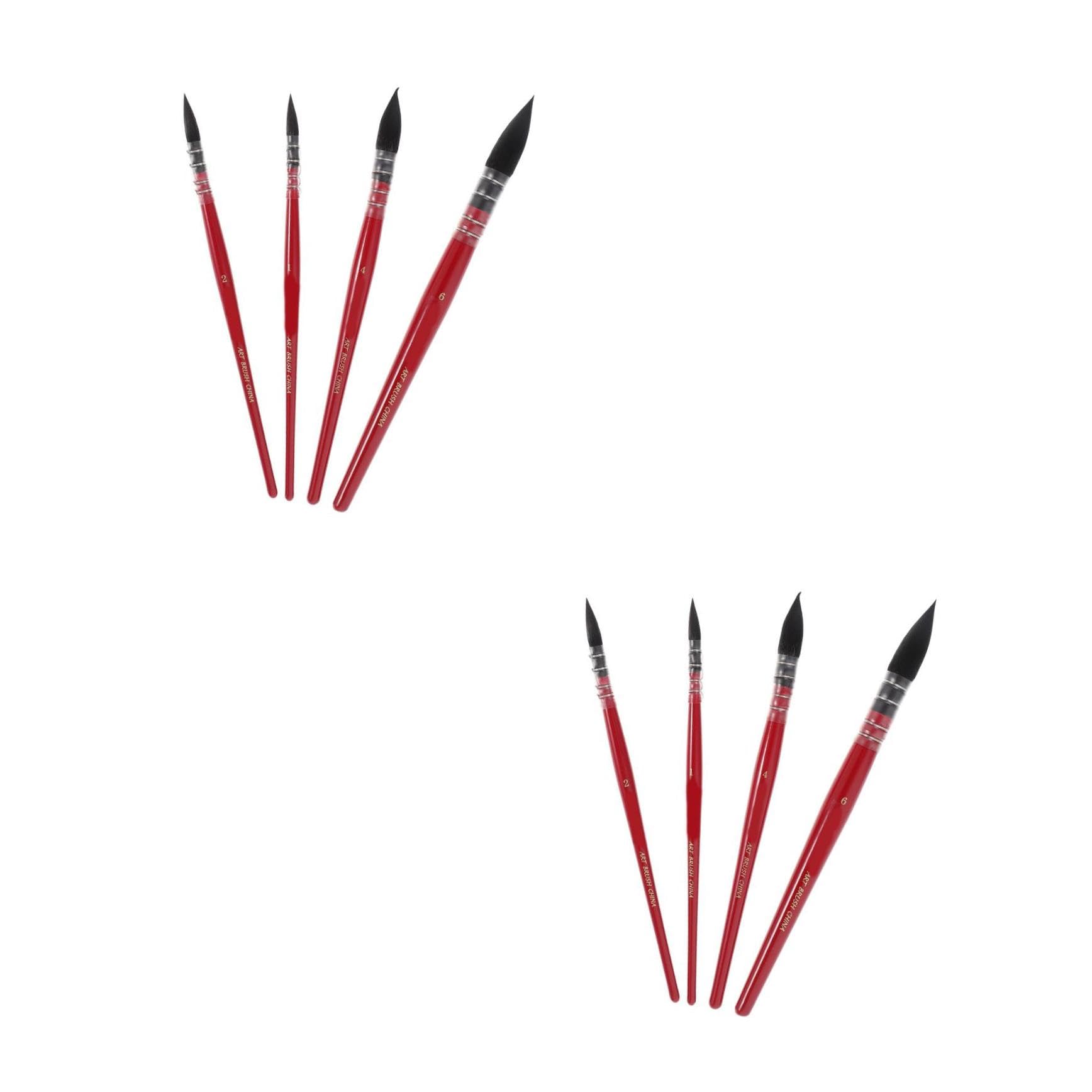 STOBOK 2 Set Di Pennelli Per Pittura Artigianale Pittura In Miniatura Pennelli Per Pittura A Punta Pennelli Per Pittura Artistica Pennelli Per Pittura A Punta Tonda Grandi Disegni