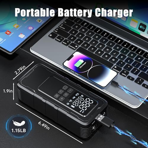 7800mAh Tire Inflator Portable Air Compressor