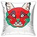 Produktbild Mark Stars Baumwoll-Kissenbezug Emjoi Harajuku Style Cat Für Wohnzimmer Schlafzimmer Durable Home Dekorative Kissenbezüge mit Soft Touch, 18x18 Zoll