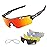 BangLong Polarized Sports Sunglasses Cycling Sun Glasses for Men Women with 5 Interchangeable Lenes for Running Baseball Golf