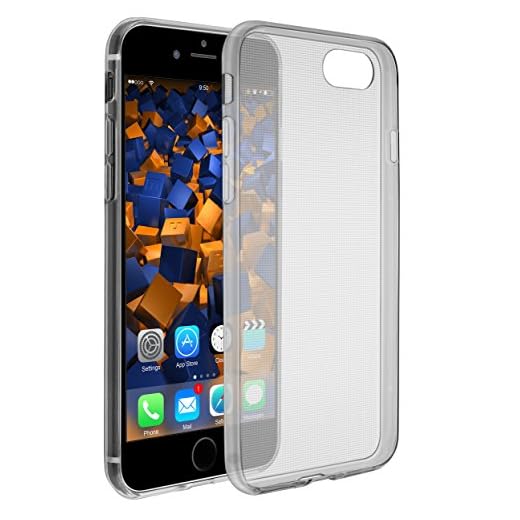 mumbi Fodral kompatibelt med iPhone SE 2 2020/7/8 mobiltelefonfodral tunn, transparent svart