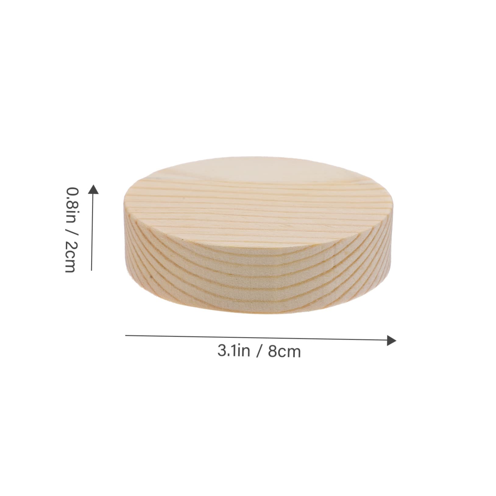 OSALADI 10 Holzscheiben Rund Rohlinge zum Basteln und Bemalen Sicher für Kinder 10 Stück Packung für Selbstgemacht Projekte und Hochzeitsdeko