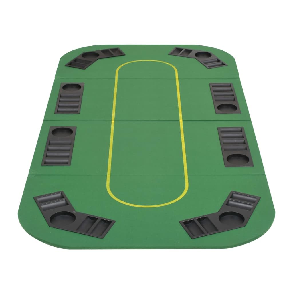 Furniture select-8-Player - Tavolo da poker pieghevole, rettangolare, 4 posti, colore: Verde