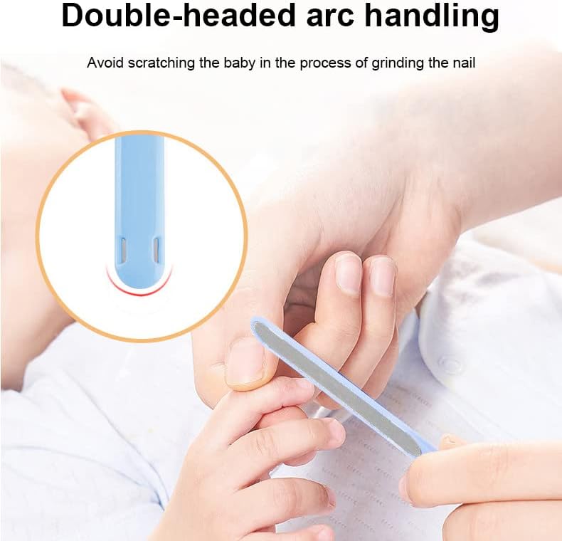 Baby Nail Clippers, 5-in-1Baby Nail Scissors Baby Manicure Grooming Kit for Baby Newborns Toddler Newborn Nail File Baby Nail Care Set Includes Scissor Nail File Nail Clippers Ear Picks(Blue)
