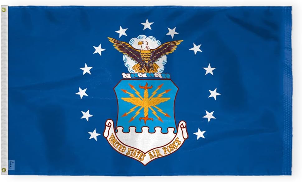 AGAS United States Air Force Flag Military 2x3 Ft Garden Outdoor Polyester with Brass Grommets Fade Resistant Decorative Display Use
