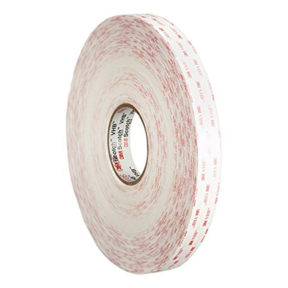3M VHB Klebebänder, 4950F, 25 mm x 33 m, 1,1 mm, Weiß, Schutzabdeckung: Folie (3-er Pack)