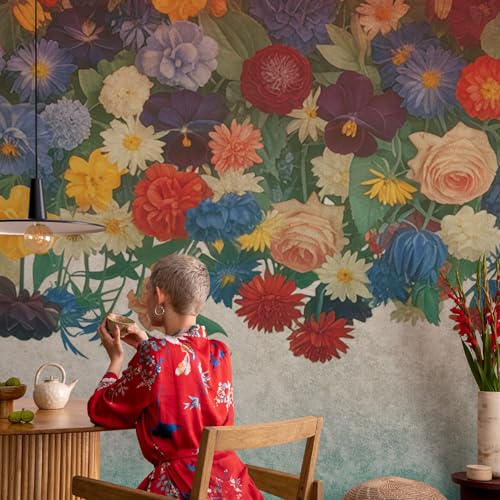 Vinilos decorativos de flores para renovar paredes dañadas de forma rápida 4