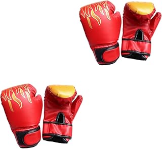 BESPORTBLE 2 Pares De Kickboxing Luvas De Boxe Infantil Luvas Luvas De Criança Luvas De Boxe Criança Luva De Boxe Bebê Luvas De Boxe Luvas De Saco De Luta Eva Vermelho Confortável Luva De