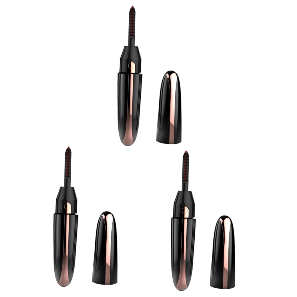 FRCOLOR 3sets Mini Piegaciglia Elettrico Ricaricabile Usb Con Riscaldamento Veloce Strumento Di Bellezza Per Ciglia Senza Danno Alla Design Ergonomico Per Uso Quotidiano
