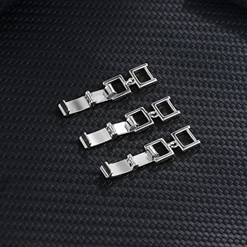 Wmhaimo YCK-9 White Gold/Gold Plated 3Pcs Fold Over Clasp Set For Bracelet Or Necklace Making Jewelry Extender thumb #4