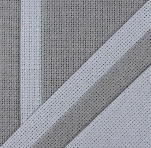 Image of KCS 4 /6 pc of 12 inch x 18 inch(30cmx45cm) 18 Count Cotton Aida Cloth Cross Stitch Fabric (6 pc,Light Grey+Medium Grey)
