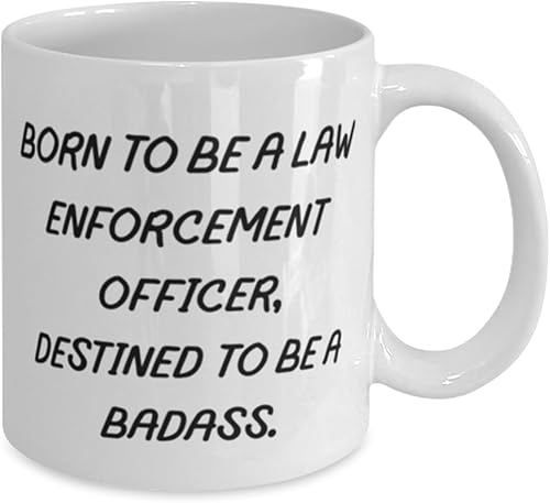 Miniatura 2 de Inspirational Law enforcement officer Gifts, BORN TO BE A LAW, Best Birthday 11oz 15oz Mug Gifts For Colleagues From Boss, Gifts for police