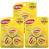 Carmex Medicated Lip Balm Jars, Lip Moisturizer for Dry, Chapped Lips, 0.25 OZ - 3 Count (3 Pack)