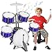 Kids Jazz Drum Set Rock Kit Toys for 3-7 Year Olds - 5 Piece Toddler Band Musical Instrument Educational Percussion Birthday Playset