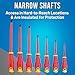 Jonard Tools TK-70INS 7 Piece Insulated Screwdriver Set with #1, #2, and #3 Phillips & Four Cabinet Slotted Insulated Screwdrivers