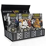 Bones Coffee Company Star Wars Collector's Box Flavored Coffee, Low Acid Medium Roast Arabica Beans Coffee Gifts, Star Wars Inspired, For Auto Drip and French Press,12 oz Pack of 3 Whole Bean