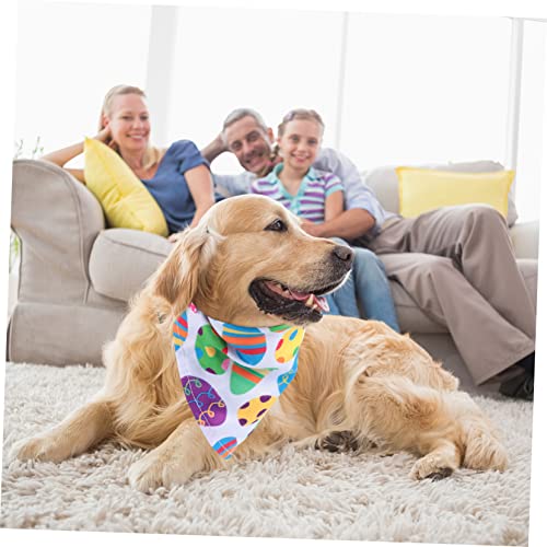 Yardwe 6 Peças Triângulo da Páscoa Lenço de animais de estimação Lenço de triângulo para animais de
