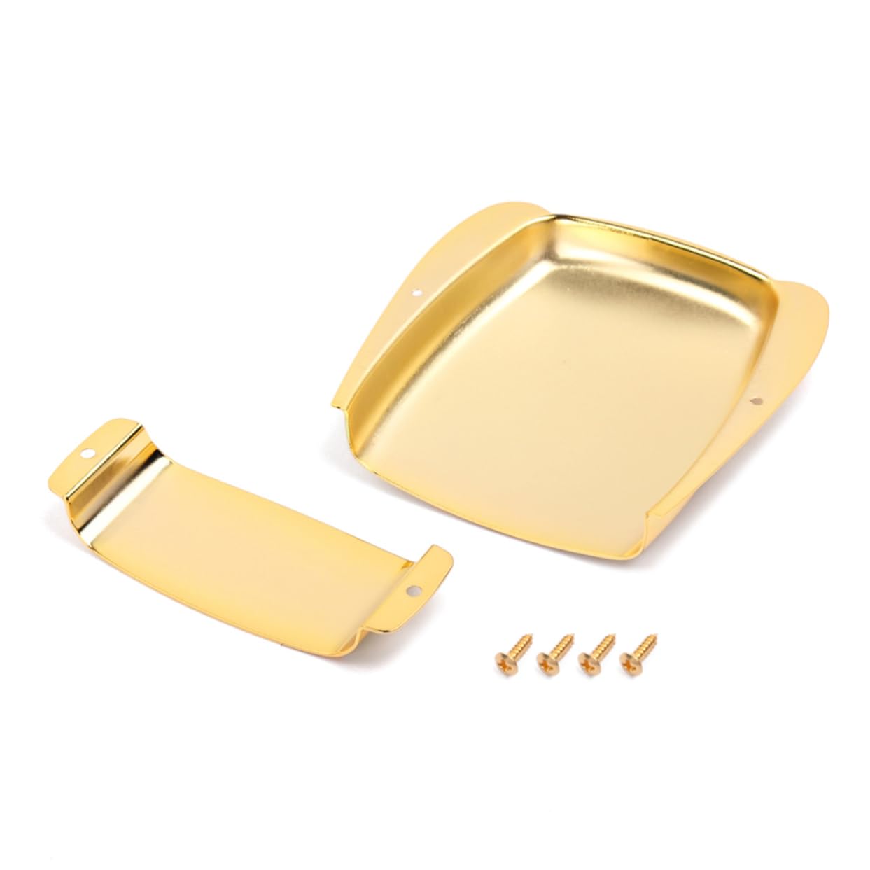 GOOHOCHY Bridge Cover Plate Bass Guitar Bridge Cover Set 125mm 48.5mm Length Gold Color Pickup Cover