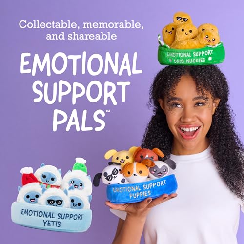 Image of What DO You Meme? Emotional Support Yetis by Relatable, Cuddly Stuffed Animals, Plushies, and Cute Stuff, Great Gift Ideas for Loved Ones of All Ages, Includes 5 Plushies with Carrying Basket