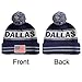 Cayyon US Flag City Football Embroidery Classic Pom Cuff Dallas Beanie Hat Cuffed Winter Soft Beanie Knit Pom Hat Cap Blue