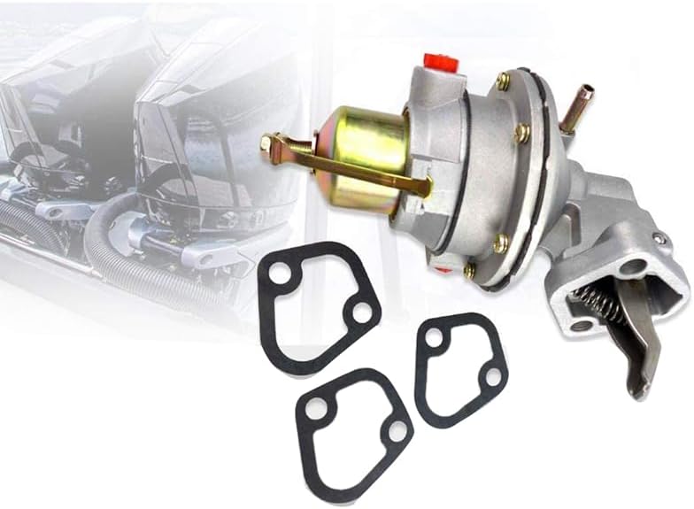 Mechanical Fuel Pump for Mercruiser for Mercury Marine MC120 MC170 MC180 MC190 Engine Penta 2.5L 3.0L 3.7L 3.7-LX 1995-2001 - (Color: Silver)
