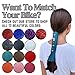 RED Leather Hair Wrap w/Snaps 6