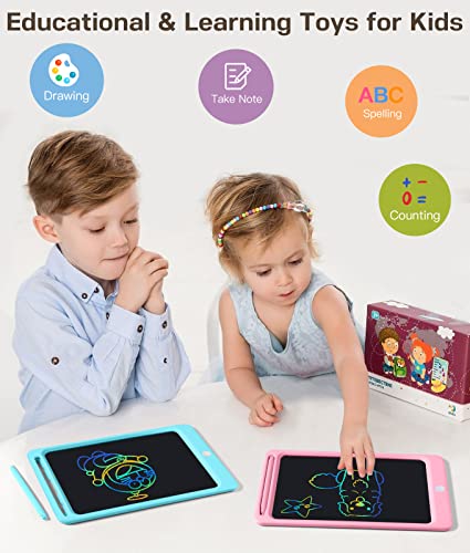 Beydoa Lcd Writing Tablet For Kids, 12 Inch Colorful Doodle Board, Drawing Tablet Writing Board, Toddler Learning Toys For 2 3 4 5 6 7 8 Years Old Boys Girls, Educational Toys Birthday Gifts, Pink #TOP7