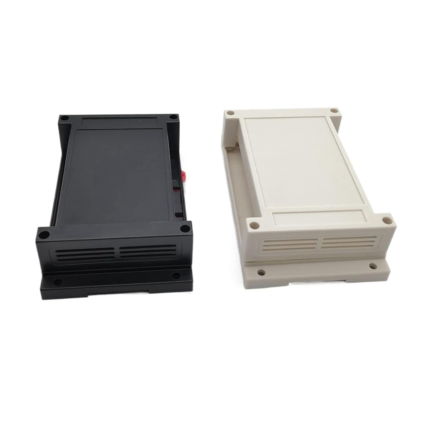 LK-PLC04 Abs Electronic Control Project Box Din Rail Mount Housing PLC Enclosure 145x90x40mm(White)