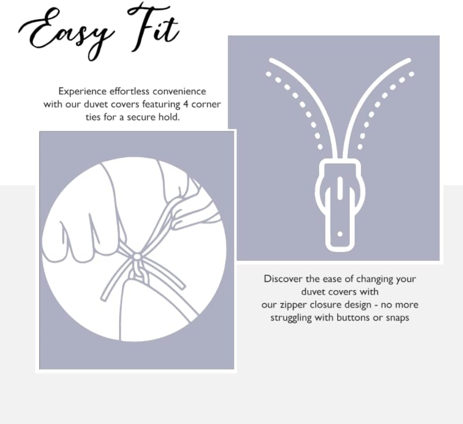 Miniatura 2 de Linenwalas Funda de edredón blanca tamaño King, funda de edredón refrescante - Juego de funda de edredón de seda de eucalipto orgánico Tencel suave