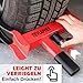 Tevlaphee Radkralle Parkkralle mit Sicherheitsschloss und 3 Schlüsseln für PKW Wohnwagen Anhänger - Reifenbreite 19-30cm - Felgenkralle Reifenkralle Wegfahrsperre Diebstahlsicherung (Schwarz & Rot)