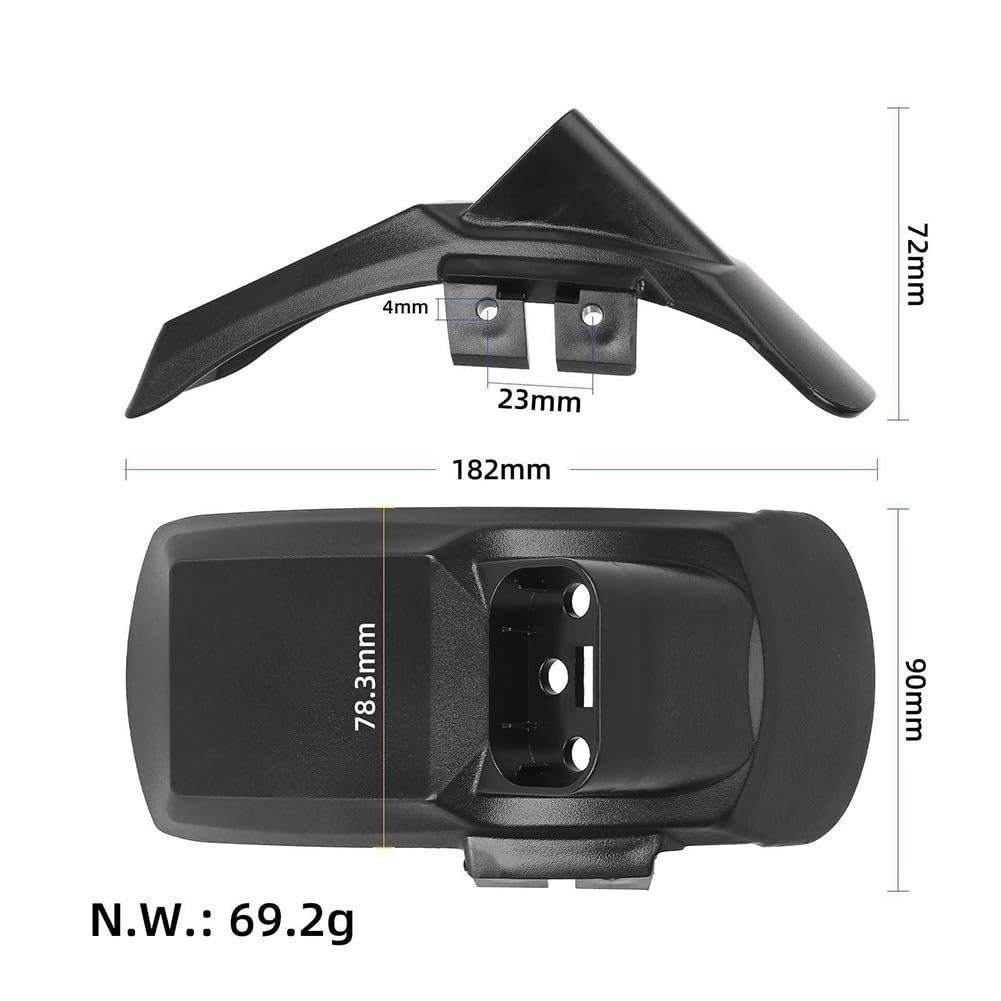 Parafango posteriore con fanale posteriore a LED per scooter elettrico Kukirin G2 Pro DB, kit parafango in ABS con staffa di montaggio e viti