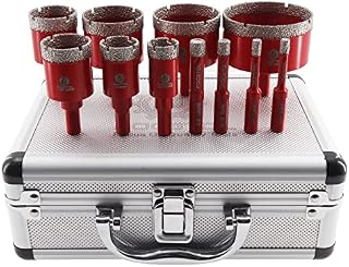 Diamond Core Drill Bits Set - FOCSTOL 11pcs (6/6/8/10/20/25/32/35/45/50/65mm) Hole Saw Kit with Triangle Shank for Porcelain Tile Ceramic Granite Marble