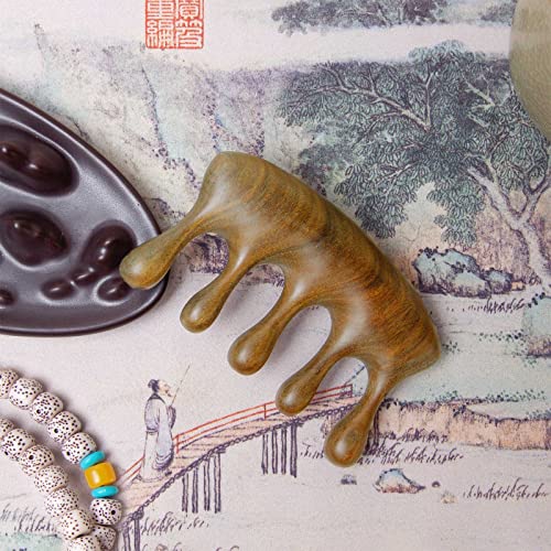 Moreinday Massage Comb Gift For Women Scalp Massager Comb Hand Made Sandalwood Comb #TOP5
