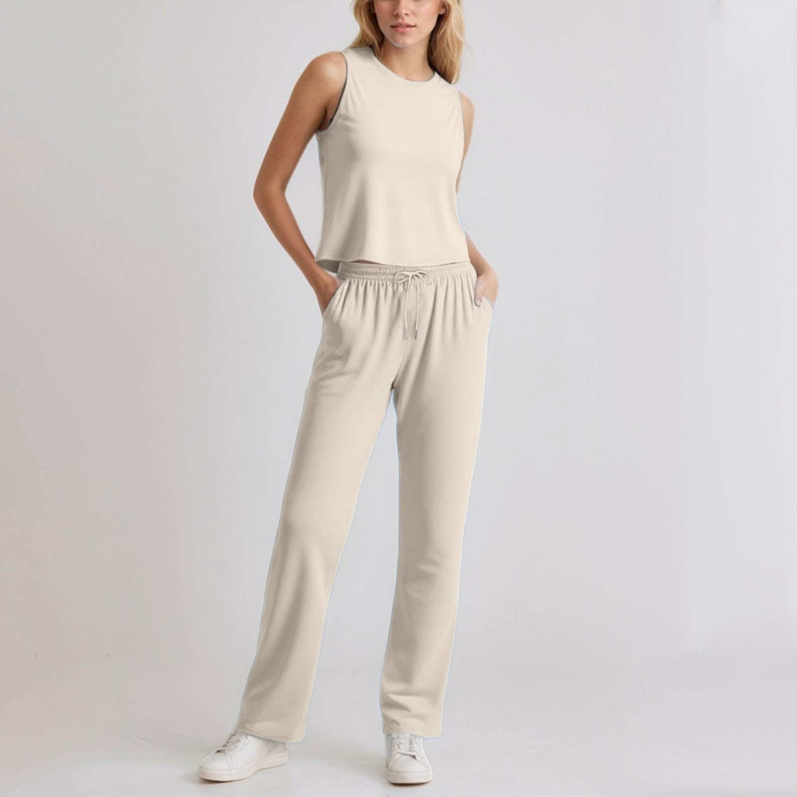 Traje de ocio para mujer, tallas grandes, holgado, chándal de verano, elegante, largo, de dos piezas, chándal deportivo, yoga, talla corta, ropa para el hogar, ropa de ocio, ropa deportiva ligera