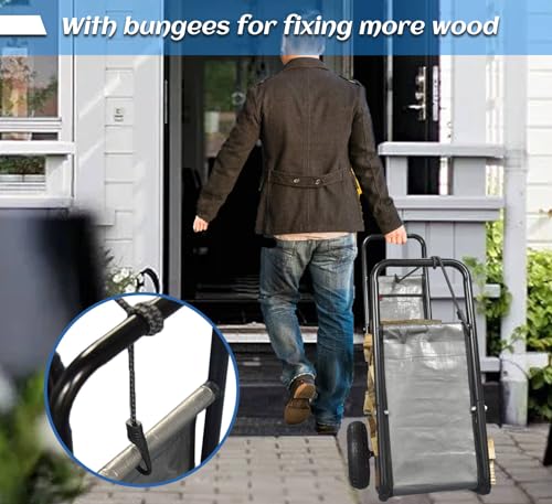 Doubleriver FIREWOOD CART WITH WHEELS Firewood Carrier Cart thumb #5