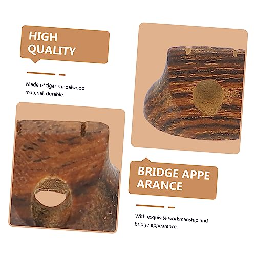 NULYLU 6pc Set Tiger Ebony Erhu Bridges Musical Instrument Parts Tiger Instrument Fittings - Thumbnail 6