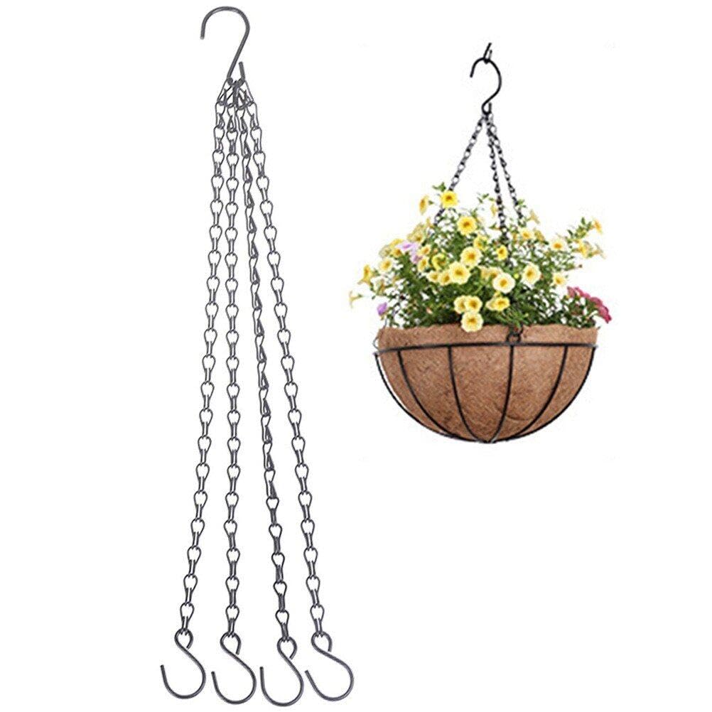 Sanfly Hanging Baskets Chains 4 Leads Hanging Chains Flower Pot Hanger Replacement Plant Hangers for Planters Lanterns and Other Ornaments