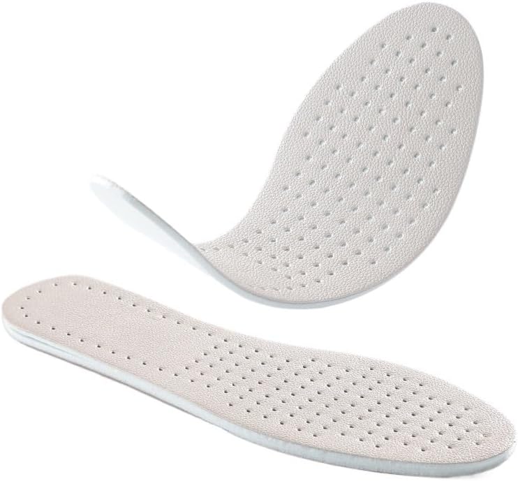 Genuine Leather Latex Insoles Cowhide Sweat-Absorbing Breathable Shock-Absorbing Sports
