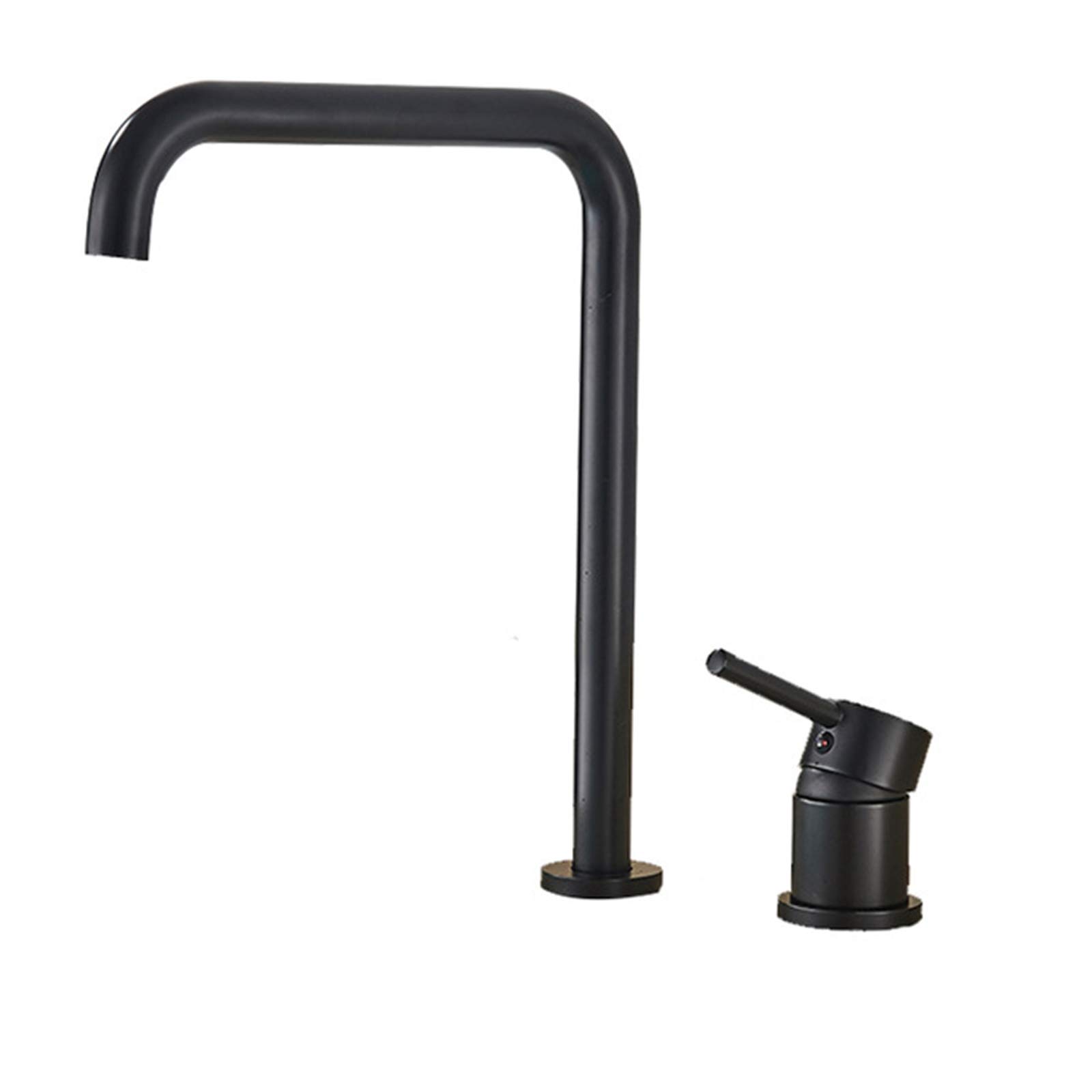 Robinet de lavabo deux trous noir mat pour rénovation salle de bain