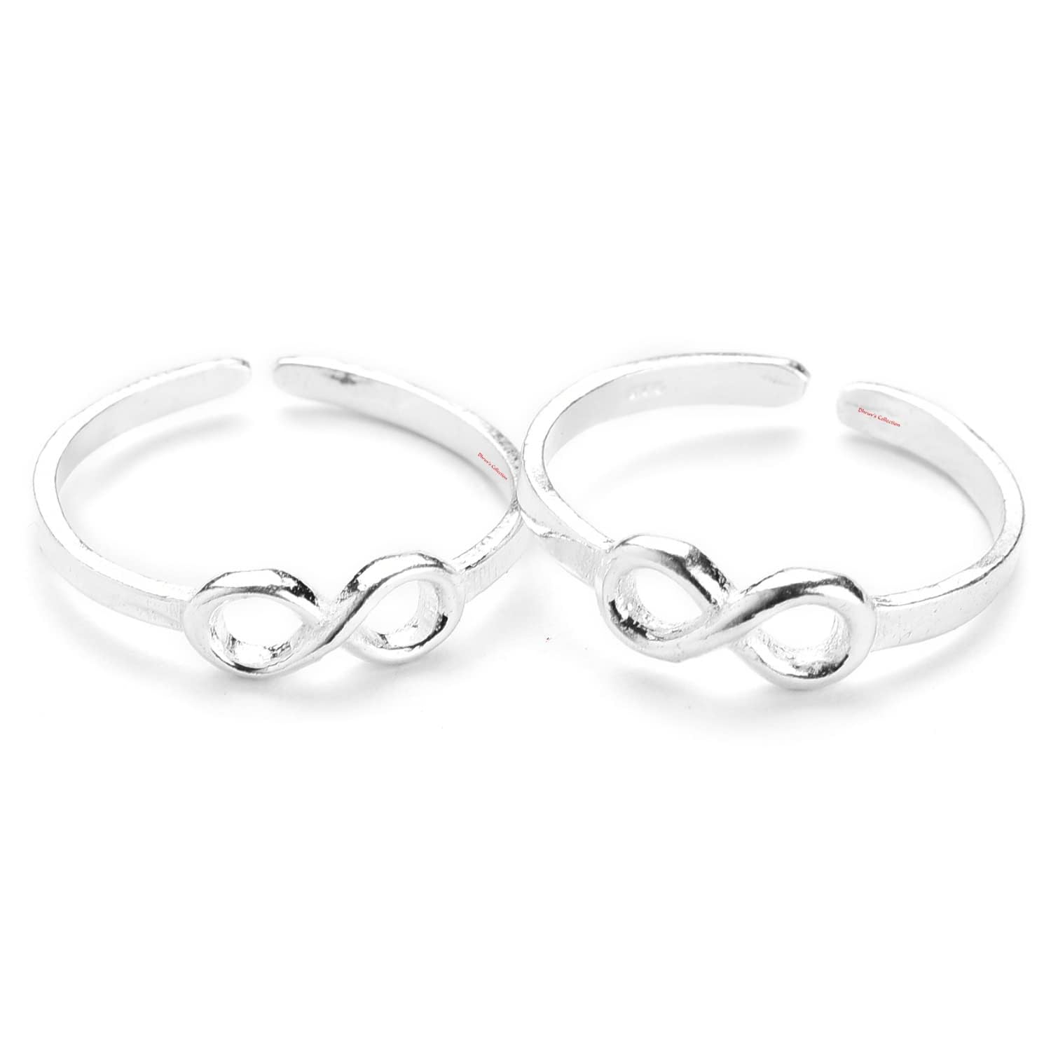BHAVACHI Exclusive 925 Pure Sterling Oxidized Silver Infinity Design Toe Ring | Pure Chandi | Bichua for Girls & Women - 2.2 Gram (B0CMCR25T3) Amazon Price History, Amazon Price Tracker