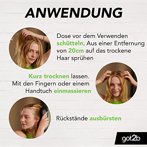 Got2b Champú en Seco Extra Fresco (200 ml) Con Efecto Instantáneo, Sin Residuos, Aroma a Brisa Tropical de 48 Horas - imagen 5