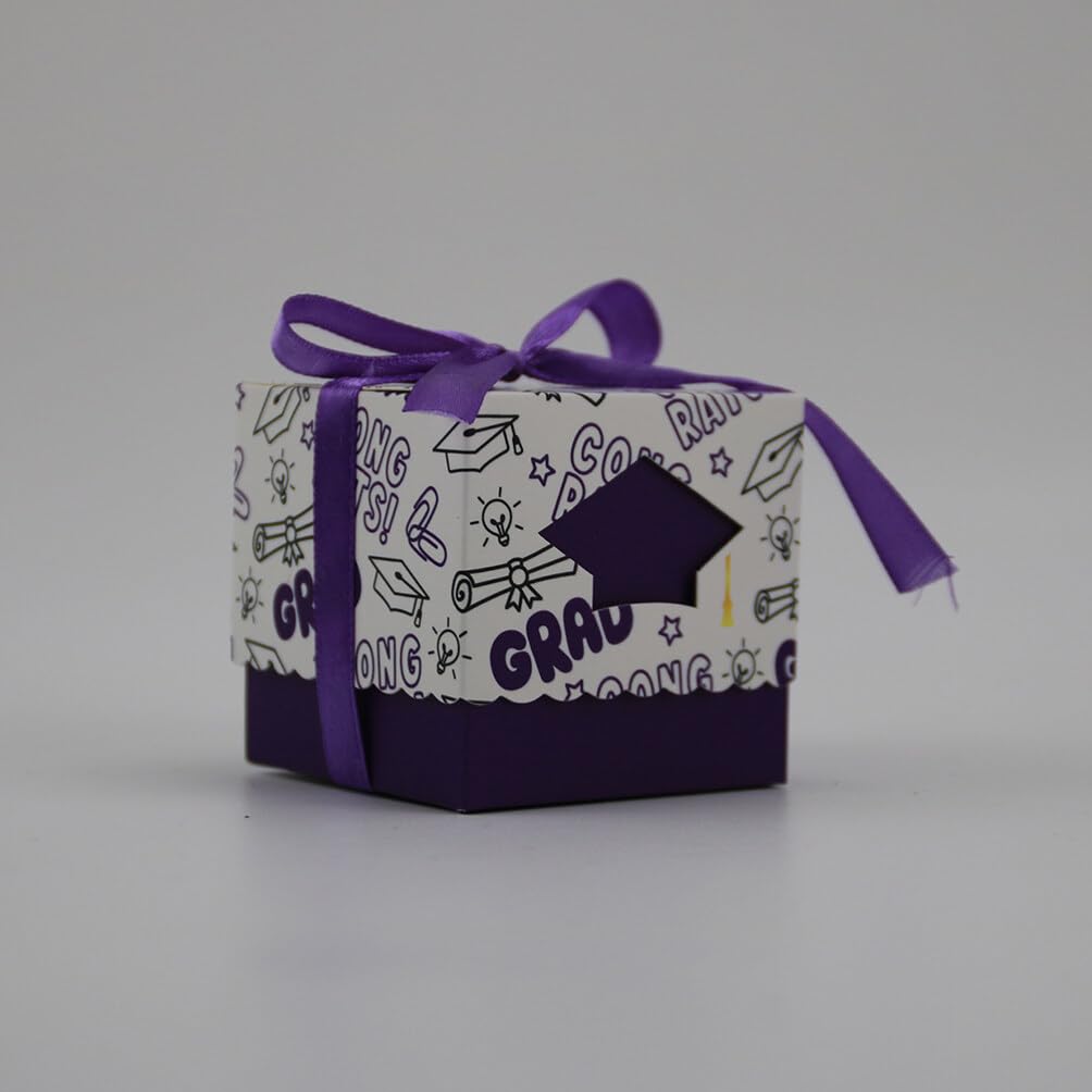 PRETYZOOM 50stücke Teiliges Abschluss Candy Boxen Kleine Süßigkeitenboxen Für Abschlussfeier Robuste Und Langlebige Geschenkverpackungen Für Festliche Anlässe Leicht Und Einfach Zu