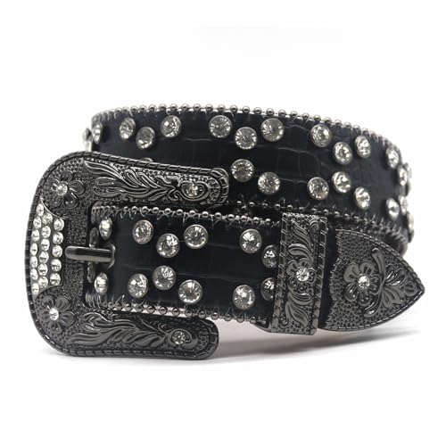 Ceinture western en cuir suédé et strass en coffret cadeau cowboy idéal