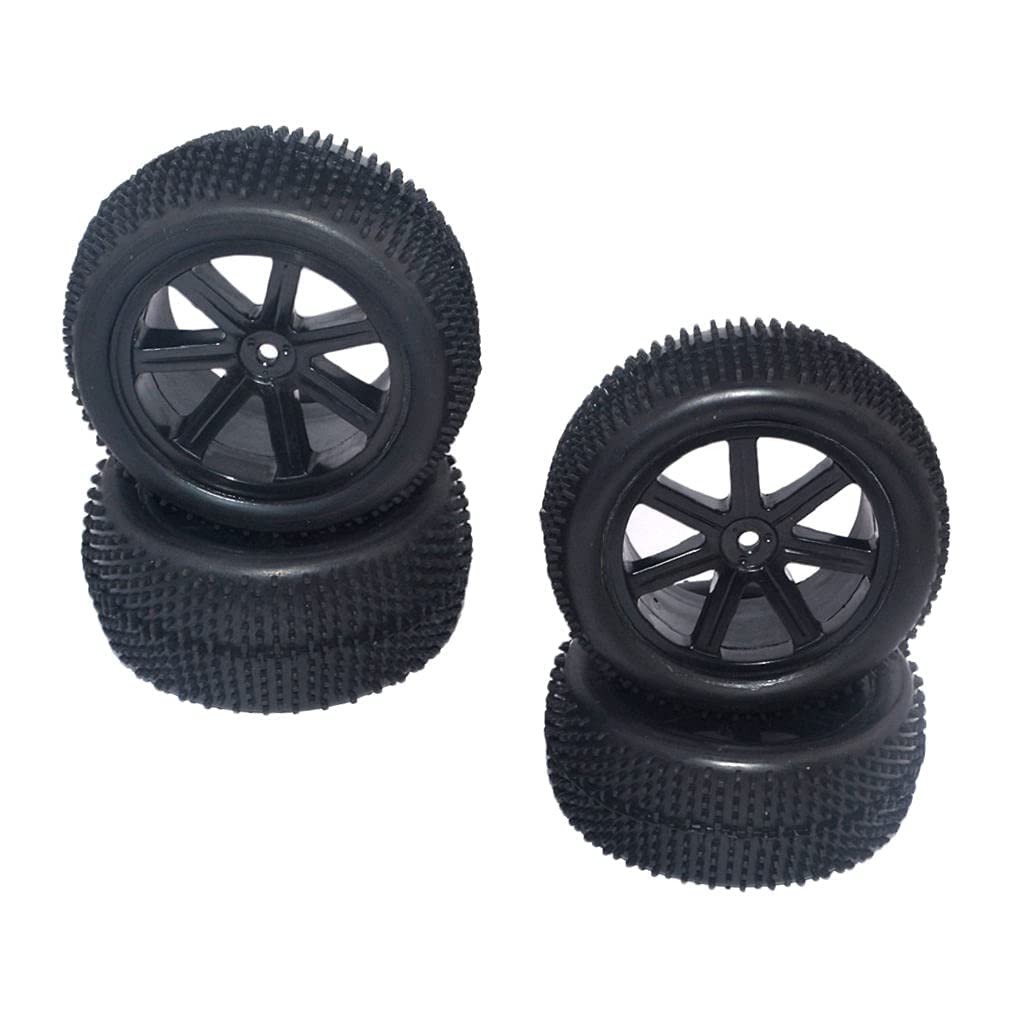 zalati RC Car Wheels 4pcs Neumáticos de Goma Pre-pegados con Cubos para 1/10 Scale RC Crawler Off-Road Truck Car