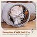Nobleza Katzentunnel, 3-Wege Faltbar Katzentunnel mit 1 Loch und Katzenspielzeug Ball, T-förmiger Katzenspieltunnel für Katzen, Kaninchen und Meerschweinchen, Grau