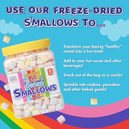 Choczero Freeze Dried Marshmallow Bits - Zero Sugar Marshmallows - Keto, Fun Shapes, Baking, Ice Cream And Cereal Topping thumb #2